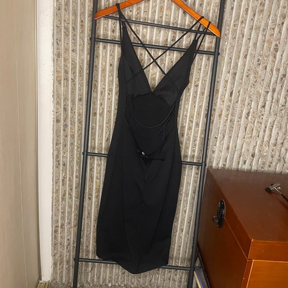 Lulu's Be-All Trend-All Backless Black Midi Dress - Size Small - Picture 7 of 8